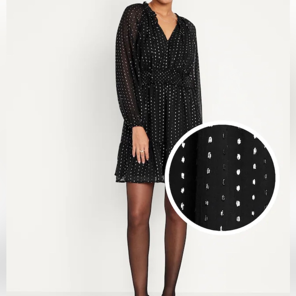 Old Navy Women’s Black Waist Defined Mini Dress (NWT)